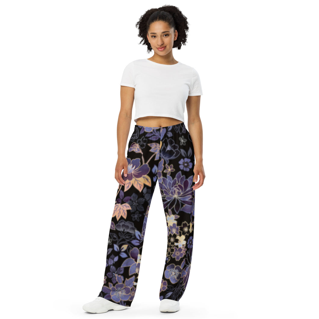 All-over print unisex wide-leg pants